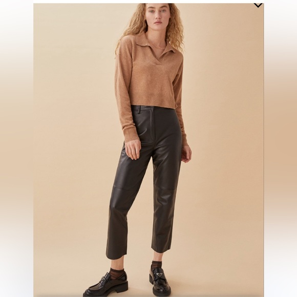 VEDA x Reformation Leather Pants - Picture 1 of 15